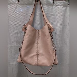 Michael Kors Off White Shoulder Uptown Astor Studded Large Leather Tote